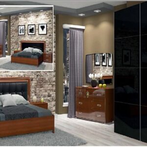 Dormitor Bella Black/Cherry