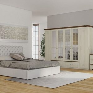 Dormitor Melody 6 usi cu pat fix