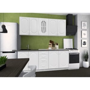 BUCATARIE NASTYA 2M, ALB PERLAT 200X60X200CM