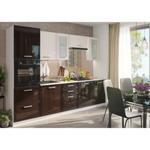 BUCATARIE VISTA ALB-CIOCOLATA 2.8M