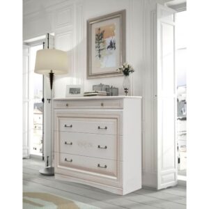 Comoda NICOLE, 107x47x86cm, MDF Alb