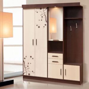 Cuier SILUET 2, 167x47x209cm, Wenge/Mesteacan