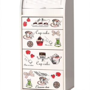 Dulap de bucatarie multifunctional Lucas alb, retro 021