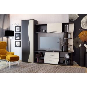 LIVING KAPRI WENGE+MESTEACAN 225x45x192CM