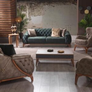 Set Barcelona canapele extensibile+ fotolii tip Berger