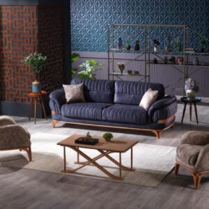 Set canapele extensibile + fotoliu tip Berger Rosso