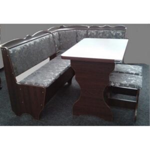 SET COLTAR BUCATARIE RODOS+MASA EXTENSIBILA SI 2 TABURETI WENGE