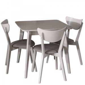 Set Masa MODERN Lemn  cu 4 scaune tapitate