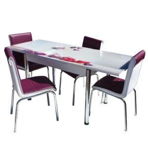 SET MASA STICLA Nr51 VAZODA LALE