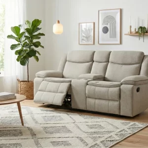 Canapea Recliner Manual cu 2 Locuri si port USB