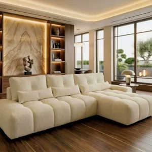 Colțar extensibil modern Boucle Alda