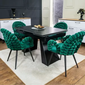 Set Masă Living Extensibilă KJT416 cu Scaune KJC376
