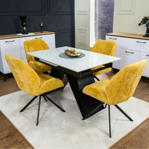 Set Masă Living Extensibilă KJT417 cu Scaune KJC4347