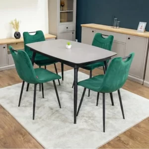 Set Masă Living Extensibilă Yense cu Scaune Tapițate KJC0358