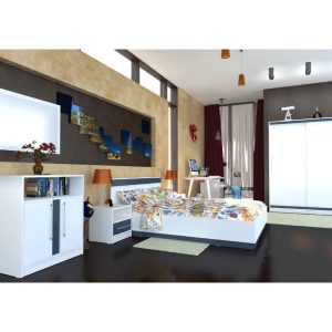 Alternative view of Dormitor Verona Alb / Gri