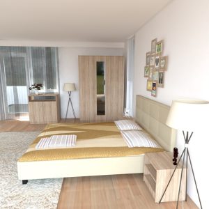 Alternative view of Dormitor Soft Sonoma cu pat tapitat