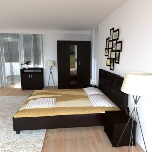 Alternative view of Dormitor Soft Wenge cu pat tapitat