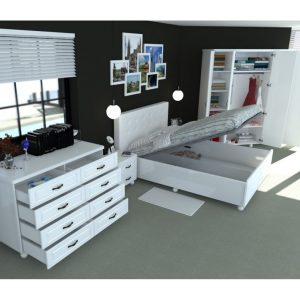 Alternative view of Dormitor Dynasty Alb