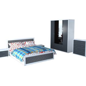 Alternative view of Dormitor Torino Alb / Gri