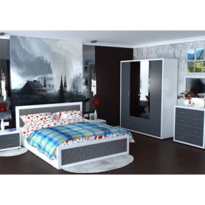 Dormitor Torino Alb / Gri