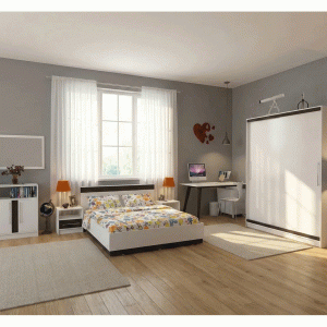 Dormitor Verona Alb / Gri